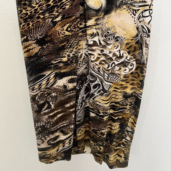 Cache Y2K Bodycon Dress Womens Small Vintage Sexy Animal Print Ruched Stretch - Picture 8 of 10